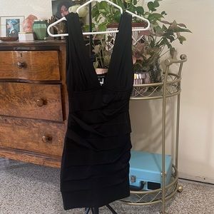 Body con mini dress, wrapped fabric look